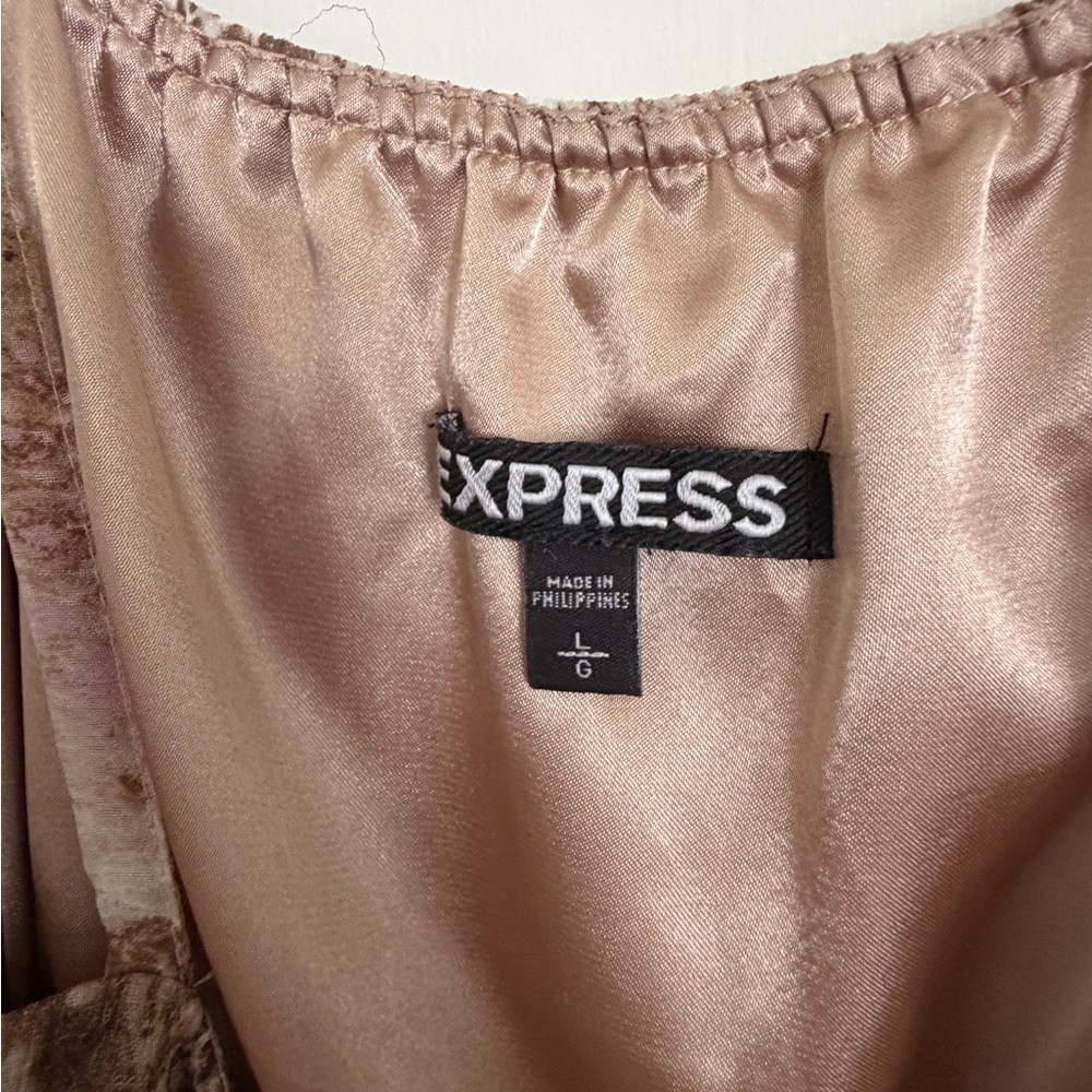 Express Brown Patterned Maxi Dress - image 6